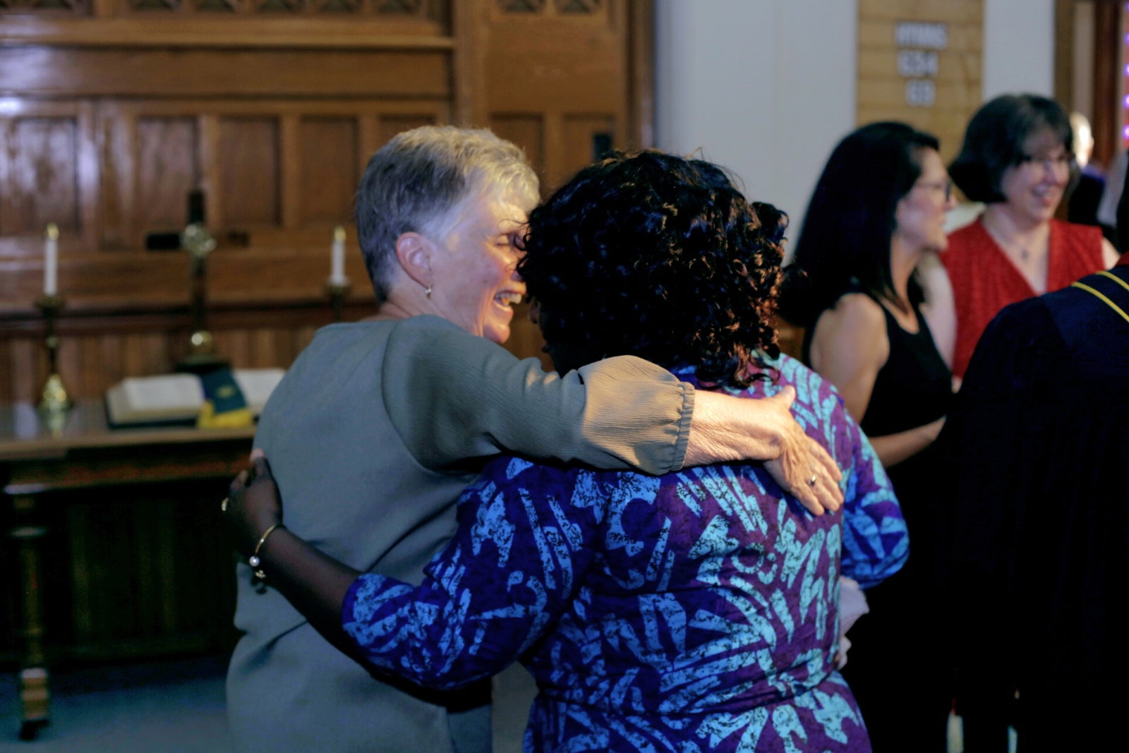 Church members gathered for fellowship