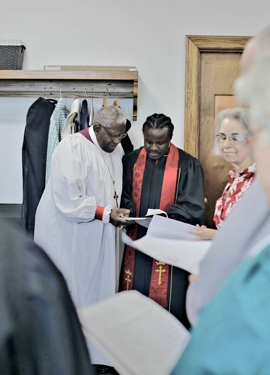 Portrait view of a moment from church life at SPC