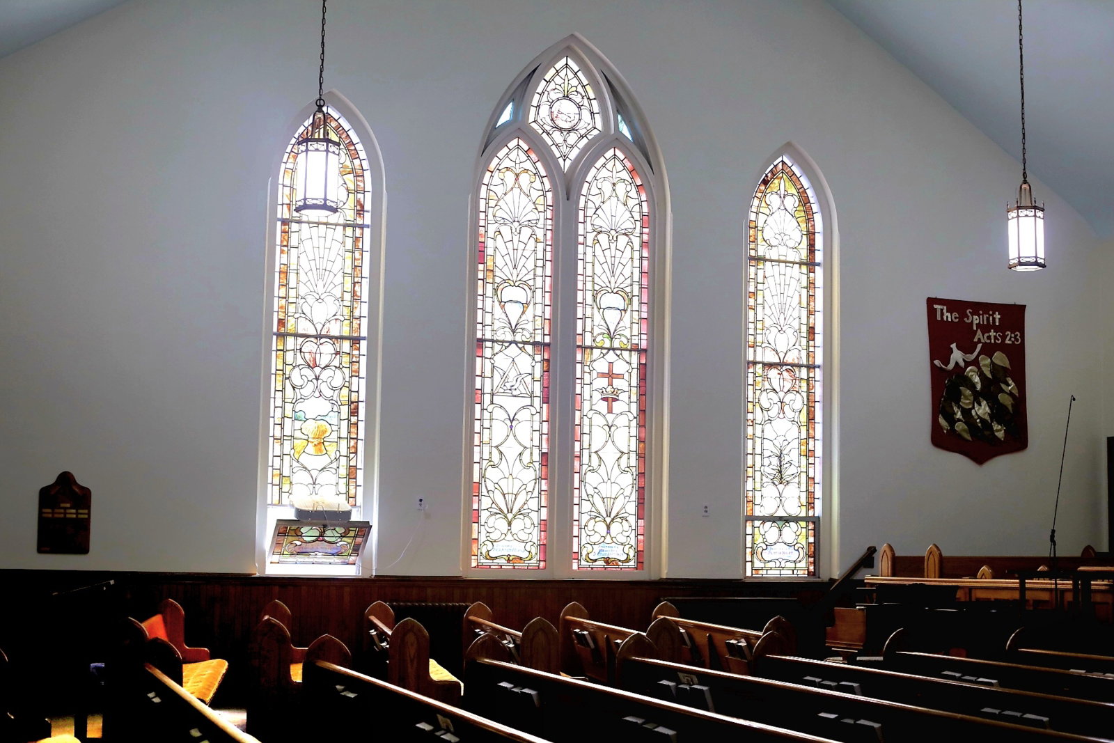 Congregation gathered in the sanctuary during worship